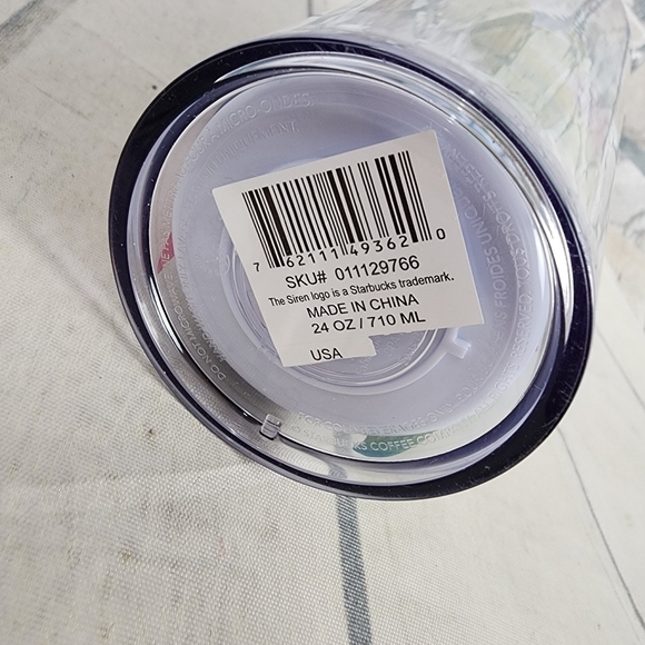 Starbucks 2022 Spring Purple  Green Floral 24 oz Tumbler Cold Cup - Picture 11 of 11